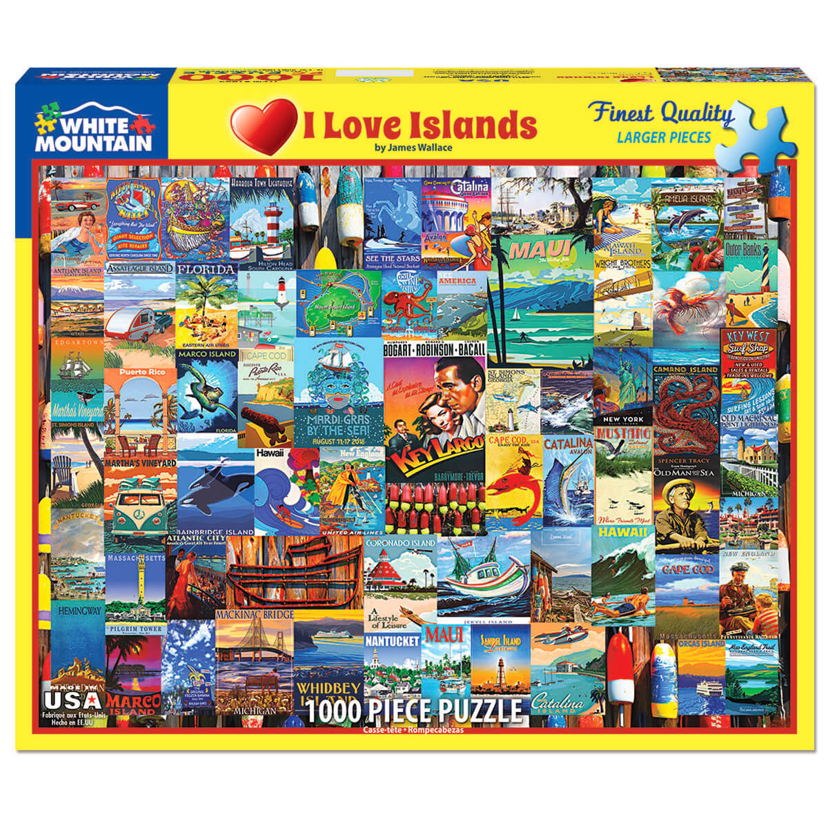 White Mountain Puzzles I Love Islands 1000 Piece Jigsaw Puzzle
