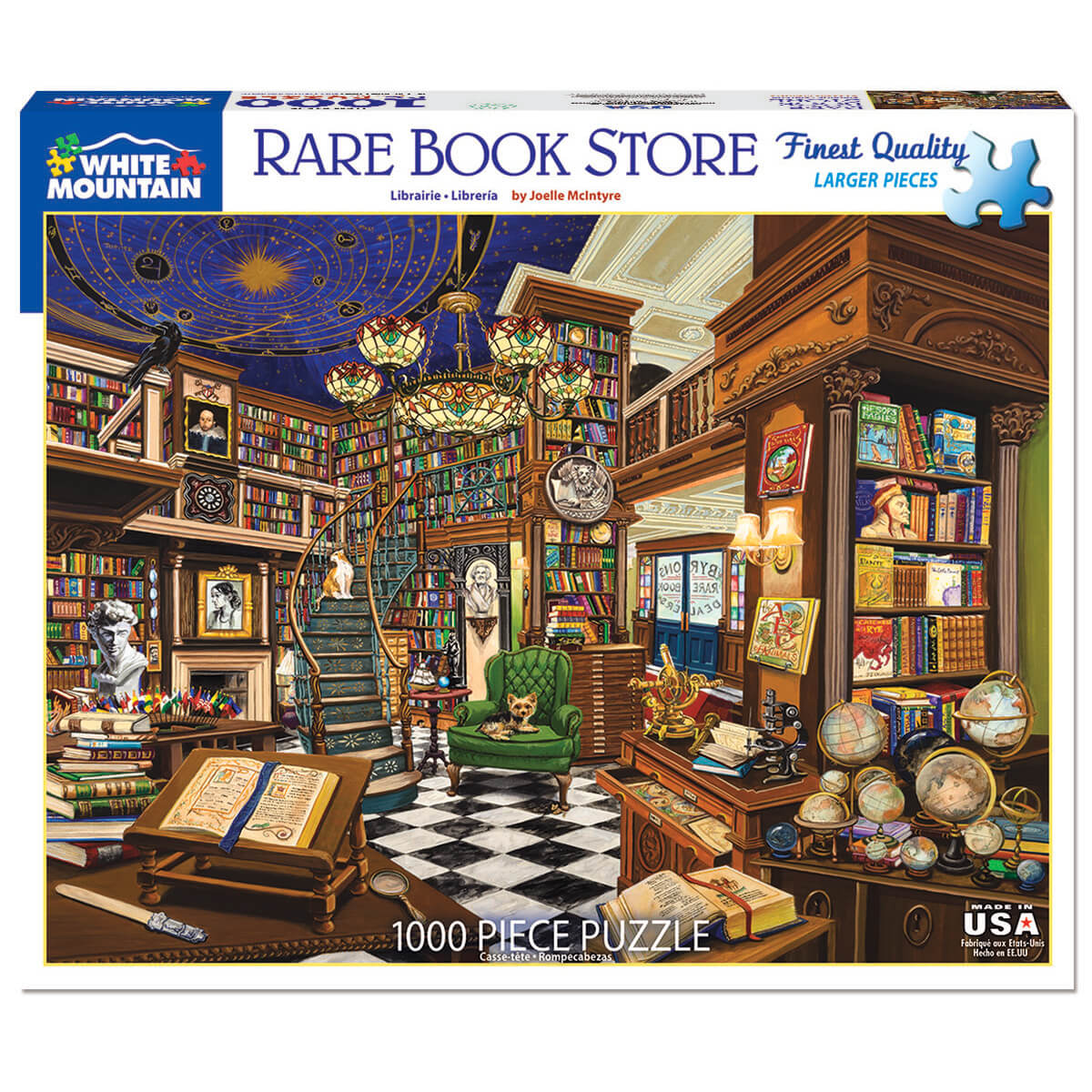 White Mountain Puzzles Book Store 1000 Piece Jigsaw Puzzle