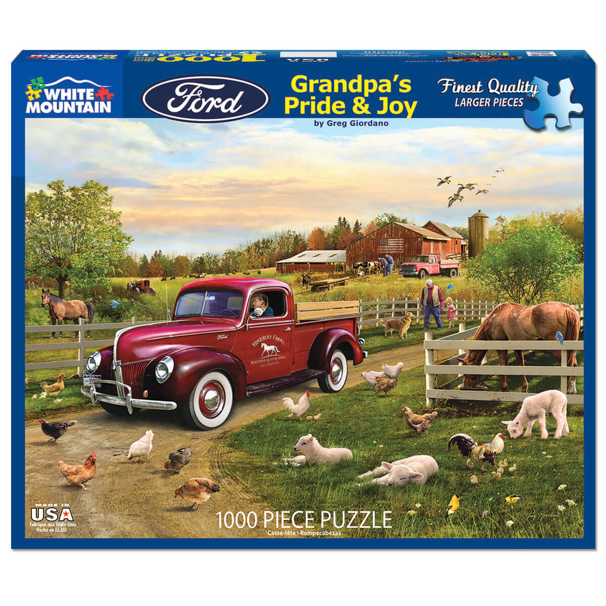 White Mountain Puzzles Grandpa's Pride & Joy 1000 Piece Jigsaw Puzzle