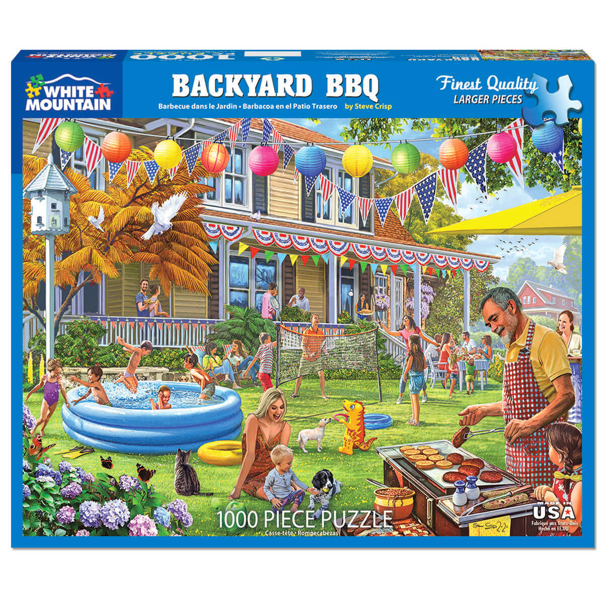 White Mountain Puzzles Backyard BBQ 1000 Piece Jigsaw Puzzle