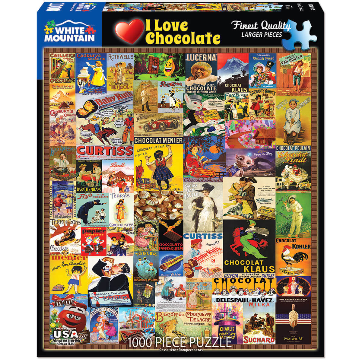 White Mountain Puzzles I Love Chocolate 1000 Piece Jigsaw Puzzle
