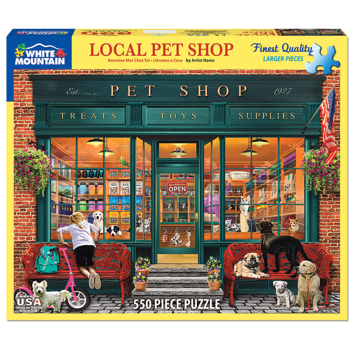 White Mountain Puzzles Local Pet Store 550 Piece Jigsaw Puzzle