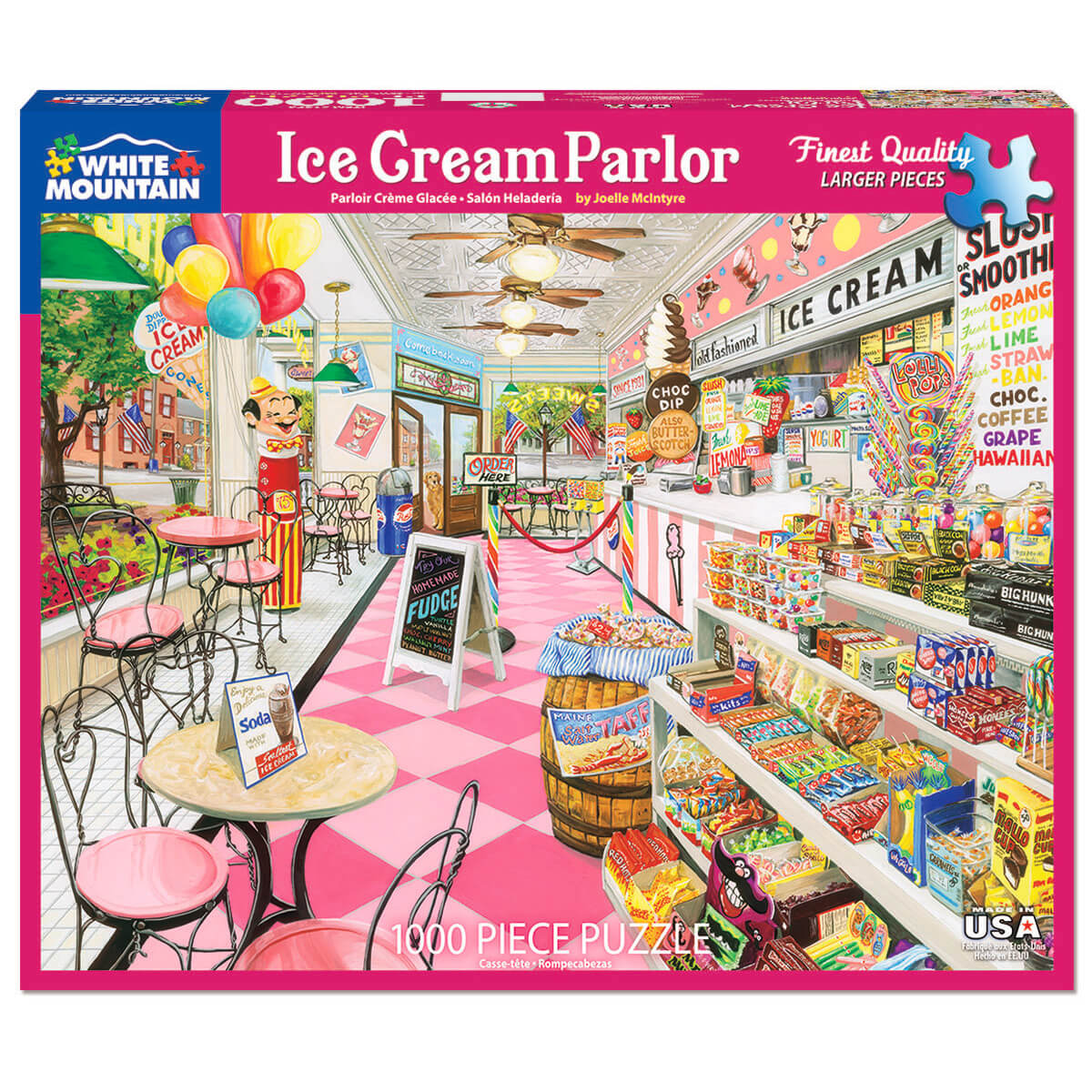 White Mountain Puzzles Ice Cream Parlor 1000 Piece Jigsaw Puzzle