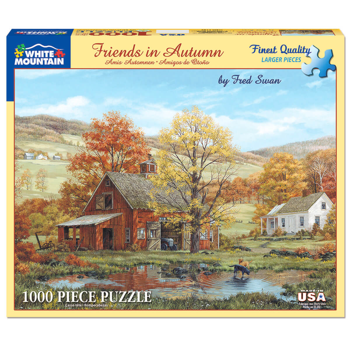White Mountain Puzzles Friends in Autumn 1000 Piece Jigsaw Puzzle