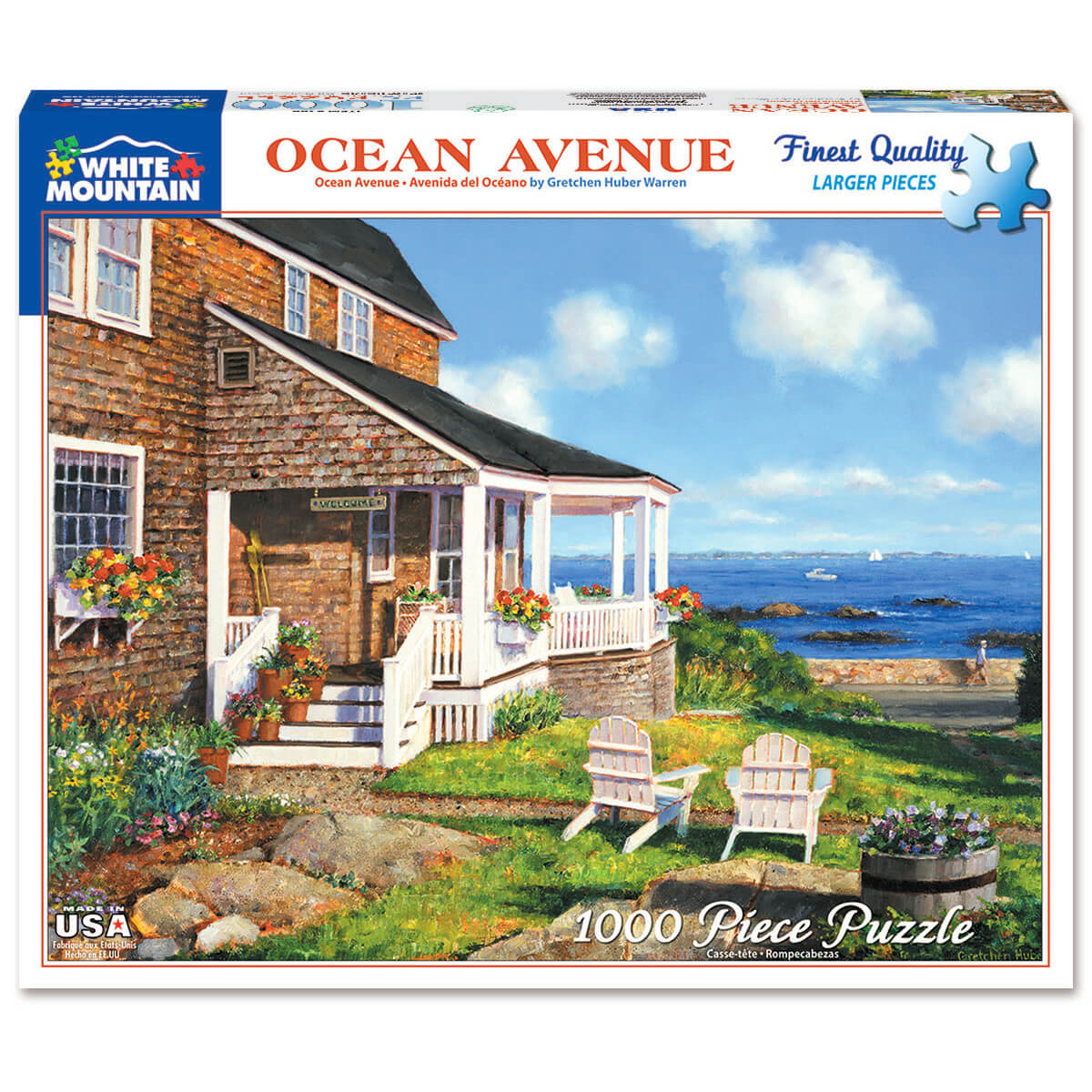 White Mountain Puzzles Ocean Avenue 1000 Piece Jigsaw Puzzle