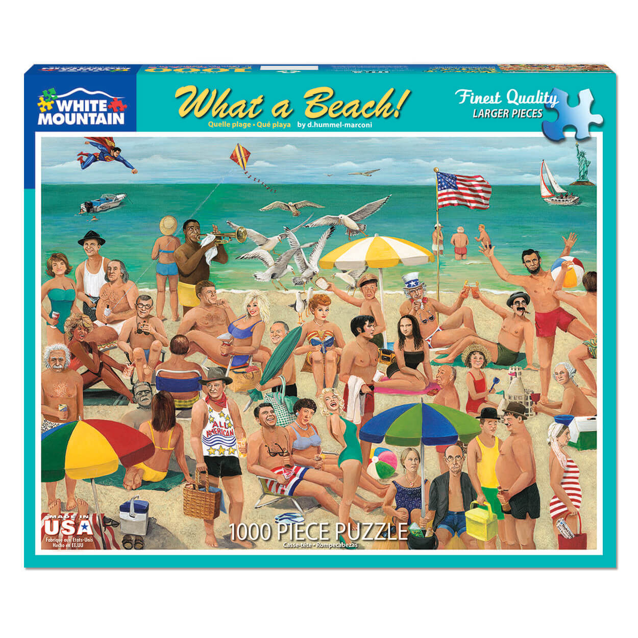 White Mountain Puzzles What a Beach! 1000 Piece Jigsaw Puzzle