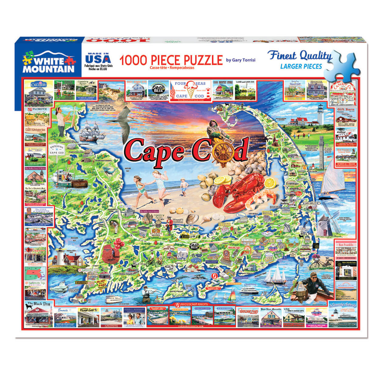 White Mountain Puzzles Cape Cod 1000 Piece Jigsaw Puzzle