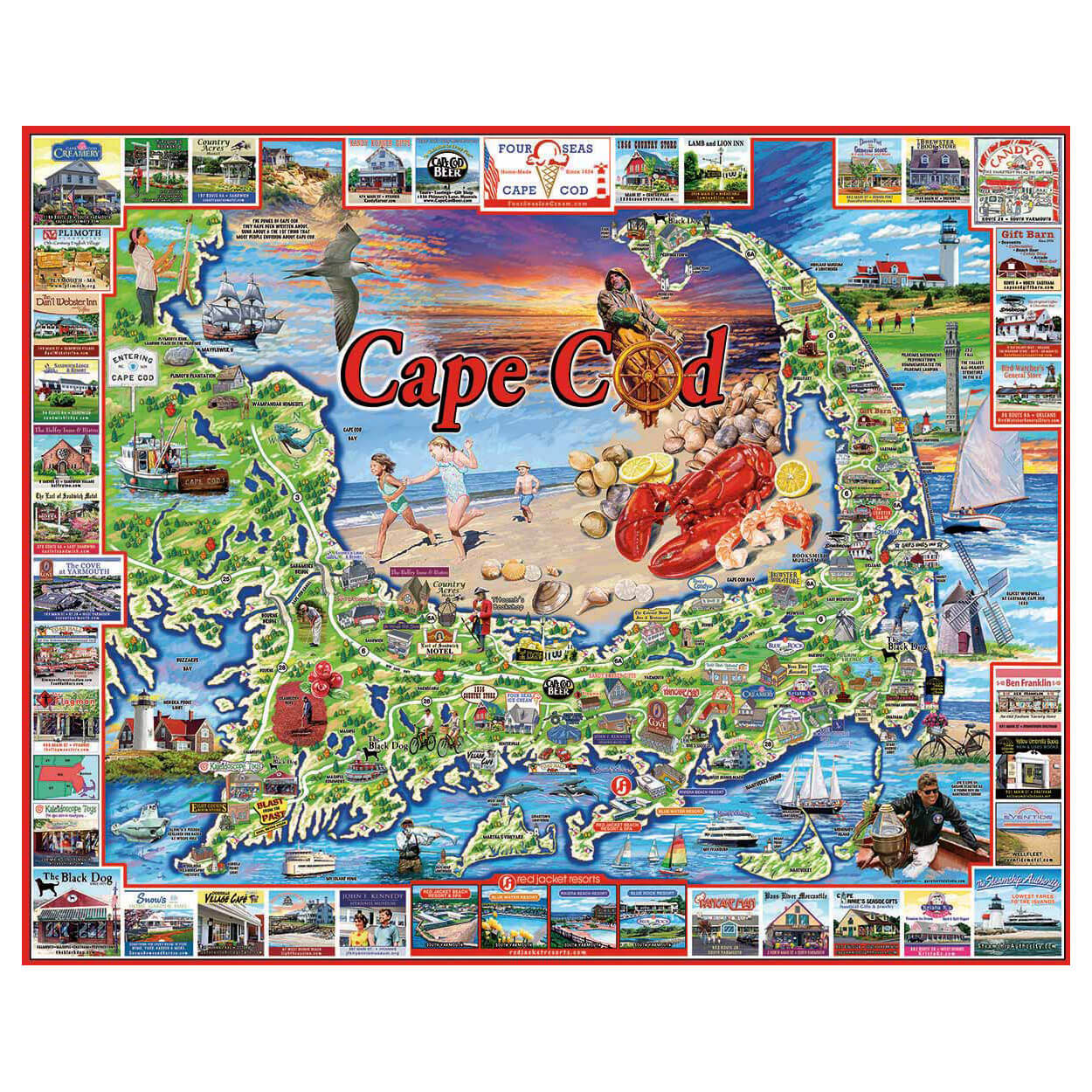White Mountain Puzzles Cape Cod 1000 Piece Jigsaw Puzzle