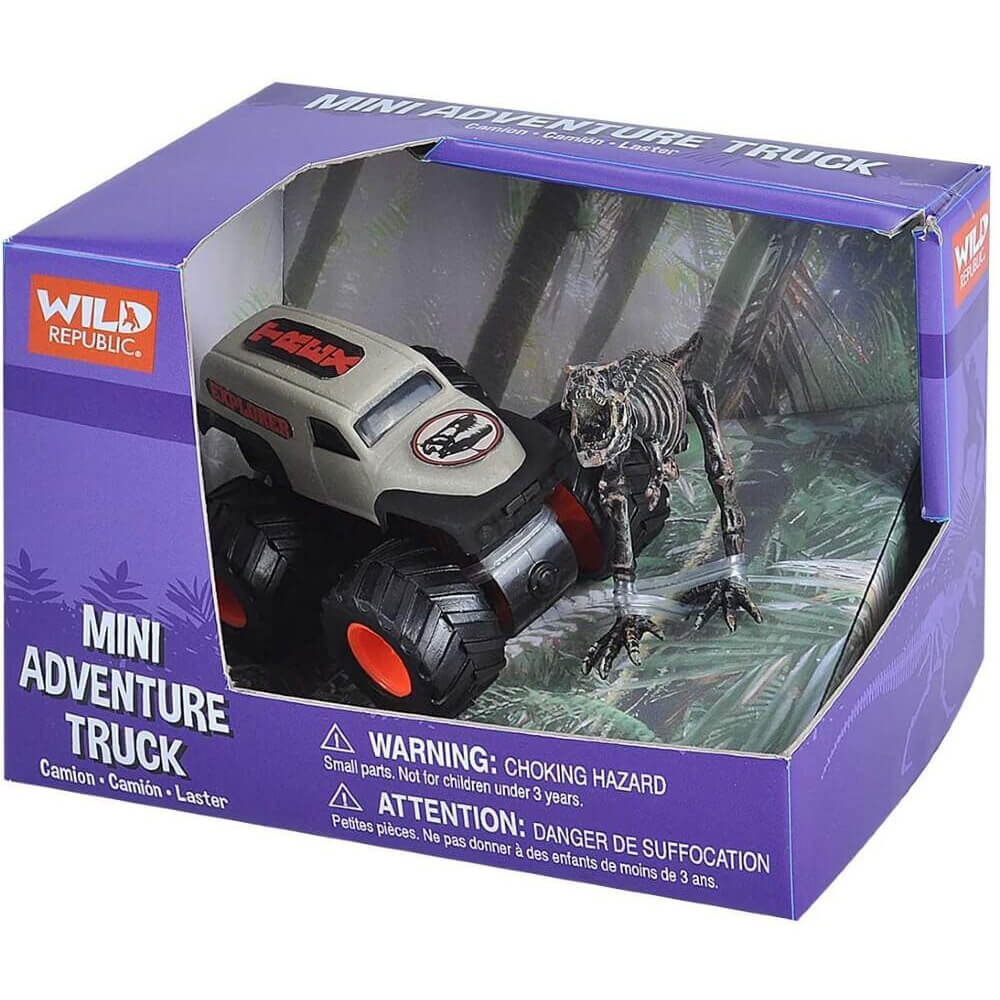 Wild Republic Mini Adventure T-Rex Skeleton Truck Set