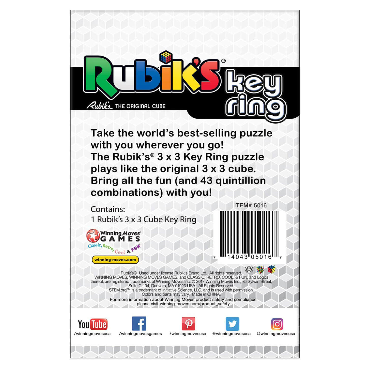 Winning Moves Rubik's Key Ring