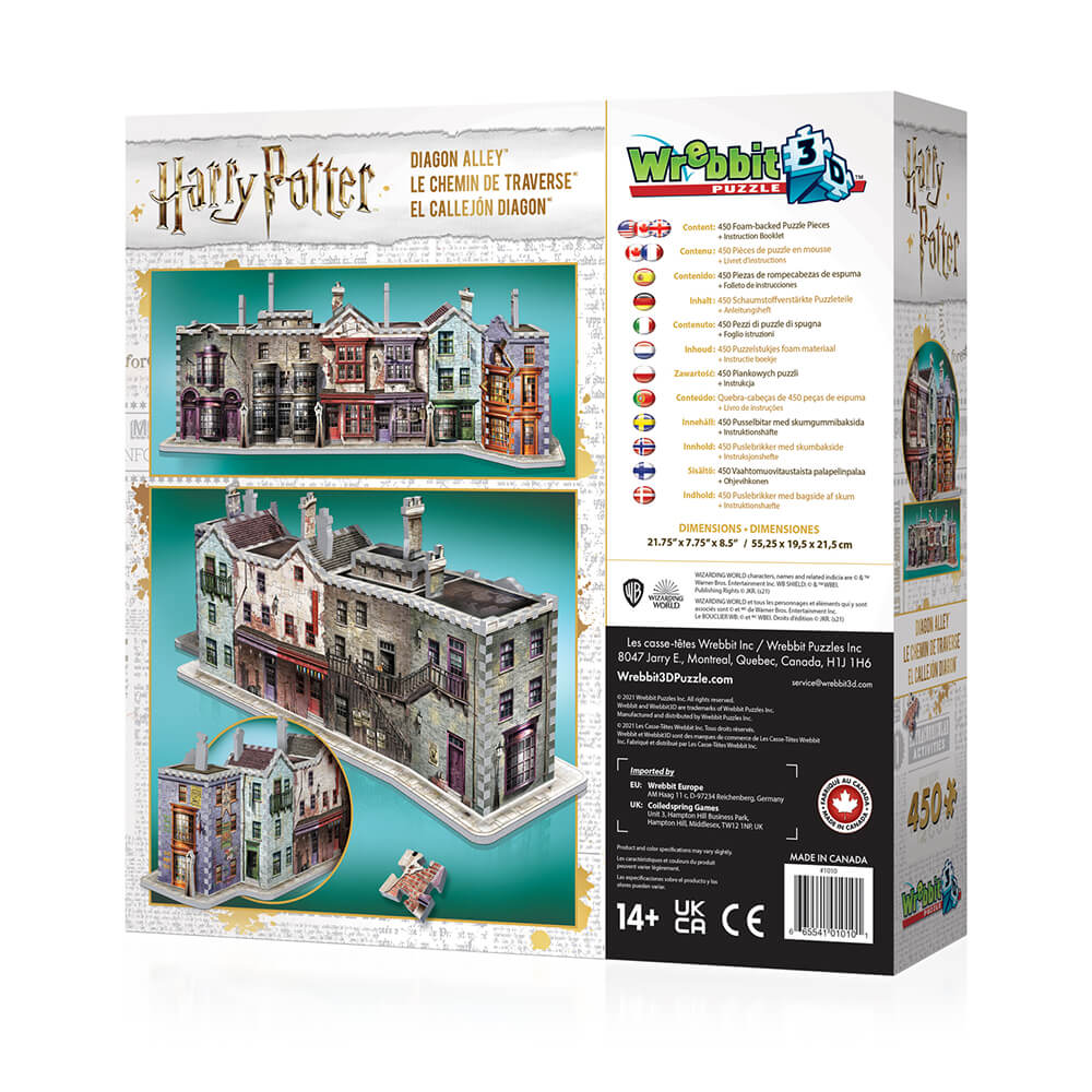 Wrebbit 3D Harry Potter Diagon Alley 450 Piece 3D Jigsaw Puzzle