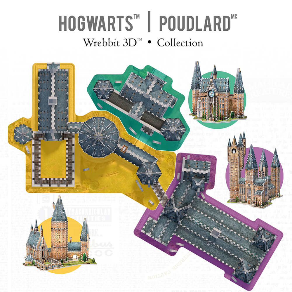 Wrebbit 3D Harry Potter Hogwarts Great Hall 850 Piece 3D Jigsaw Puzzle