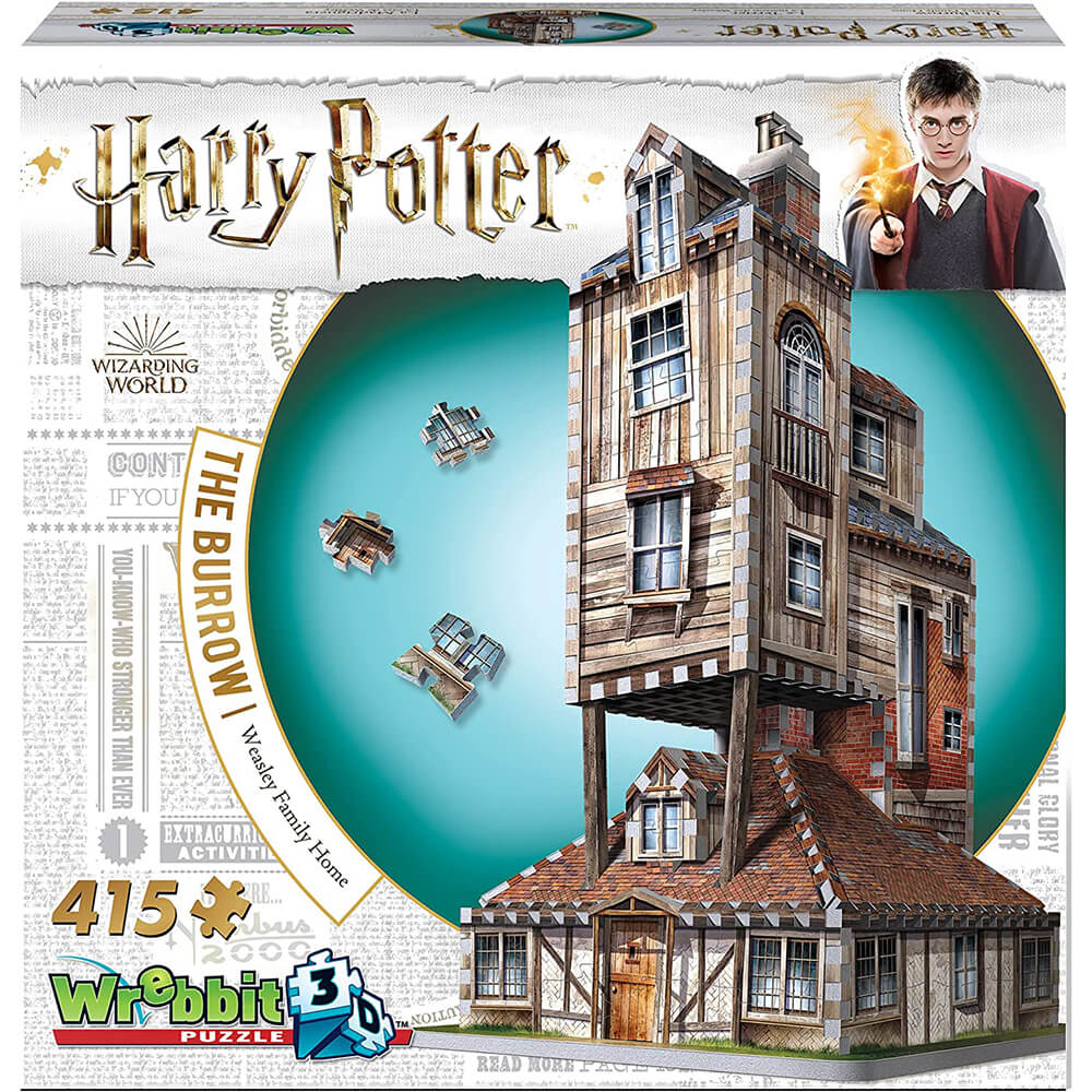 Wrebbit 3D Harry Potter The Burrow 415 Piece 3D Jigsaw Puzzle