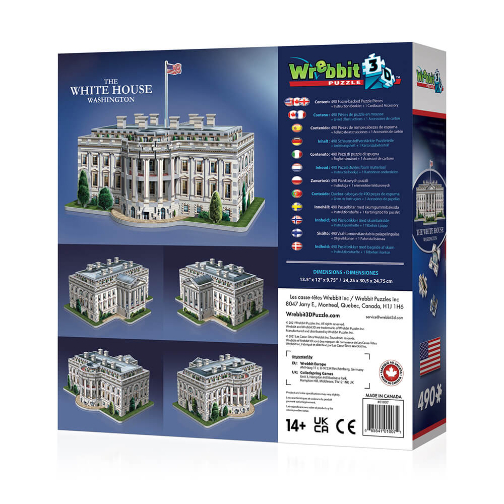Wrebbit 3D The White House 490 Piece 3D Jigsaw Puzzle